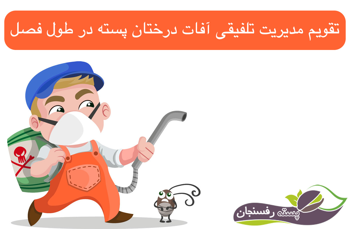 تقویم مدیریت تلفیقی آفات درختان پسته در طول فصل
