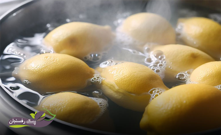جوشاندن لیمو در آب و سرکه